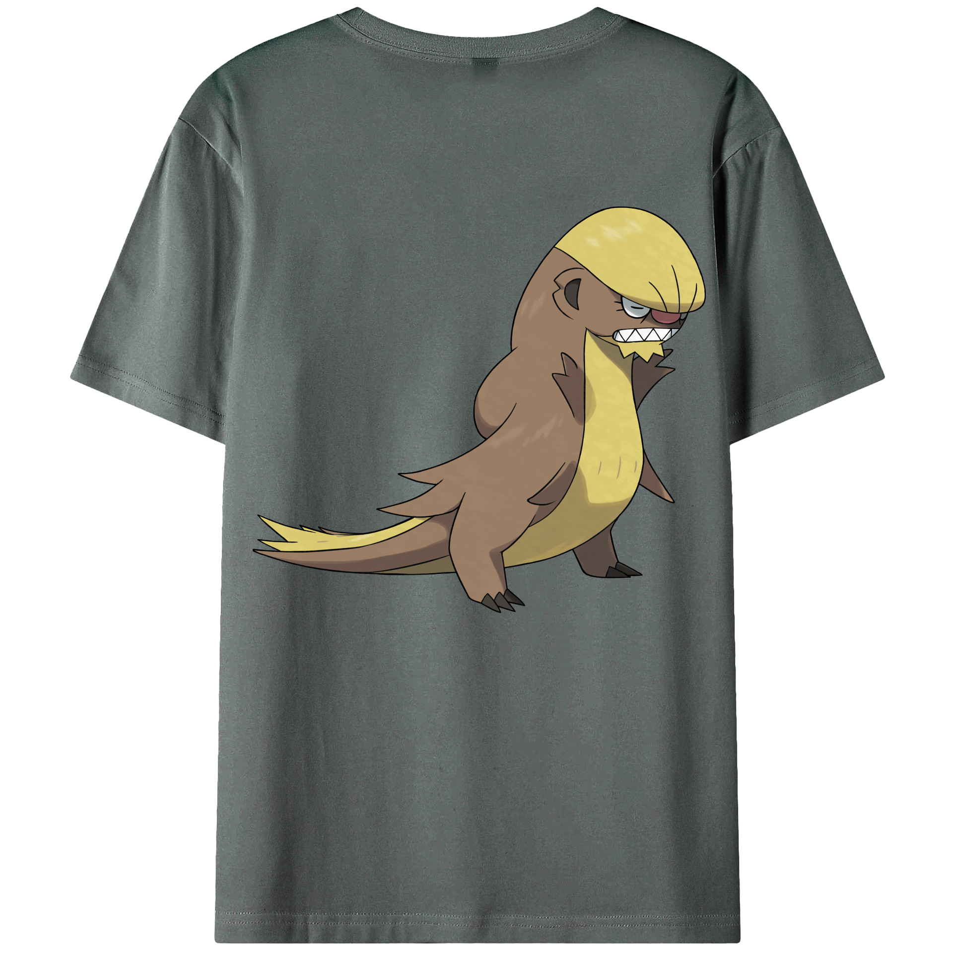 （画像用） ポケットモンスター Pokémon 綿100％ メンズ半袖Tシャツ（バックプリント） 通気性